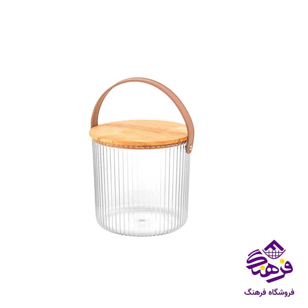 سطل برنج لیمون 3 کیلویی مدل شیاردار درب چوبی  