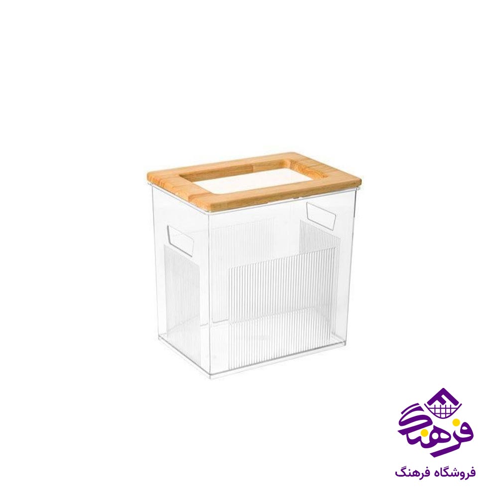 سطل کاغذ رویه چوبی لیمون