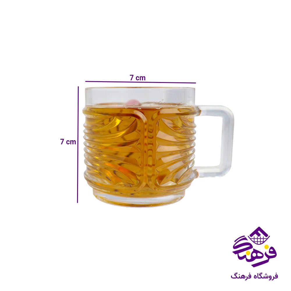 نیم لیوان دسته دار اصفهان مدل اتن 369 (6 عددی)