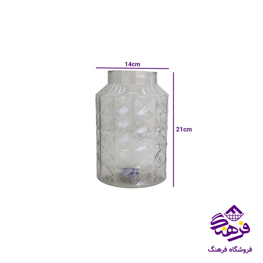 گلدان شيشه ای جام سازان مدل زارا ماربل 