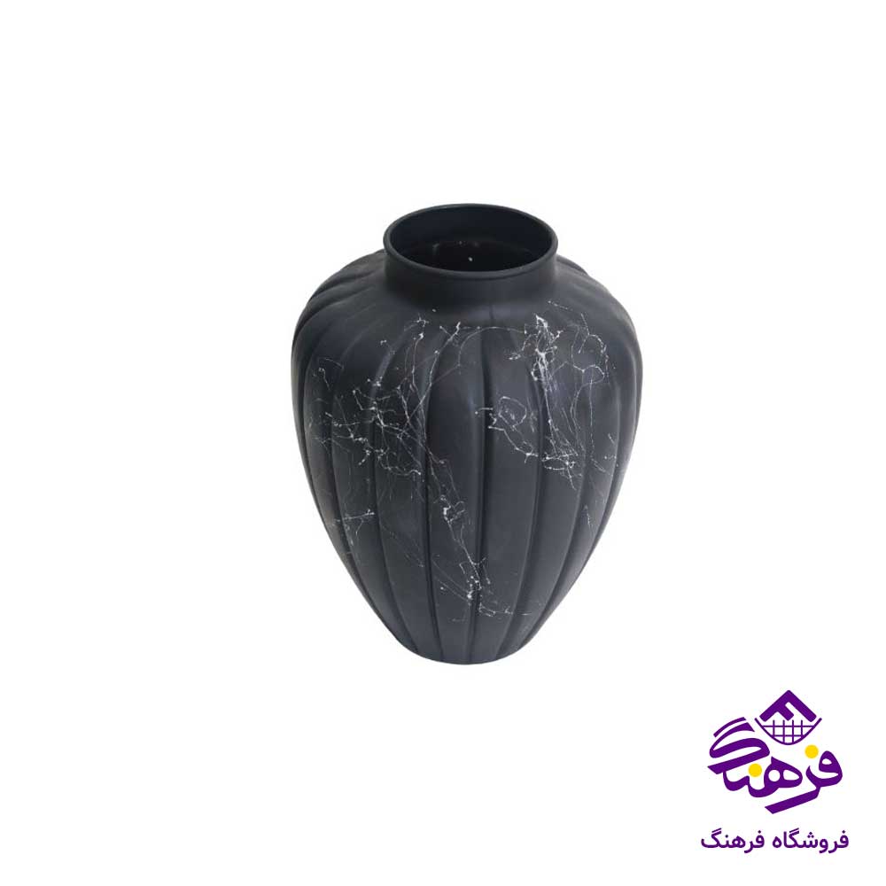 گلدان شيشه ای جام سازان مدل پارميس ياس ماربل