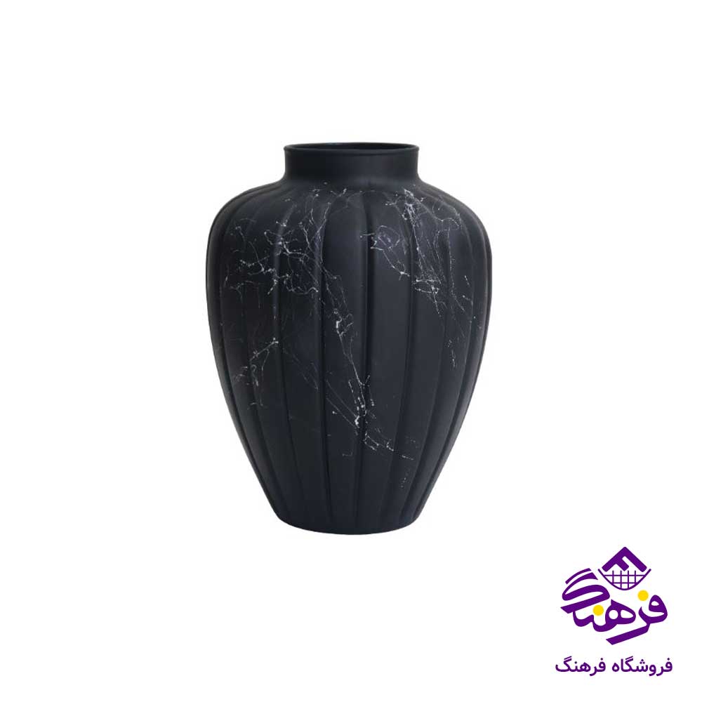 گلدان شيشه ای جام سازان مدل پارميس ياس ماربل