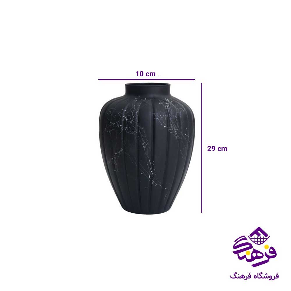 گلدان شيشه ای جام سازان مدل پارميس ياس ماربل
