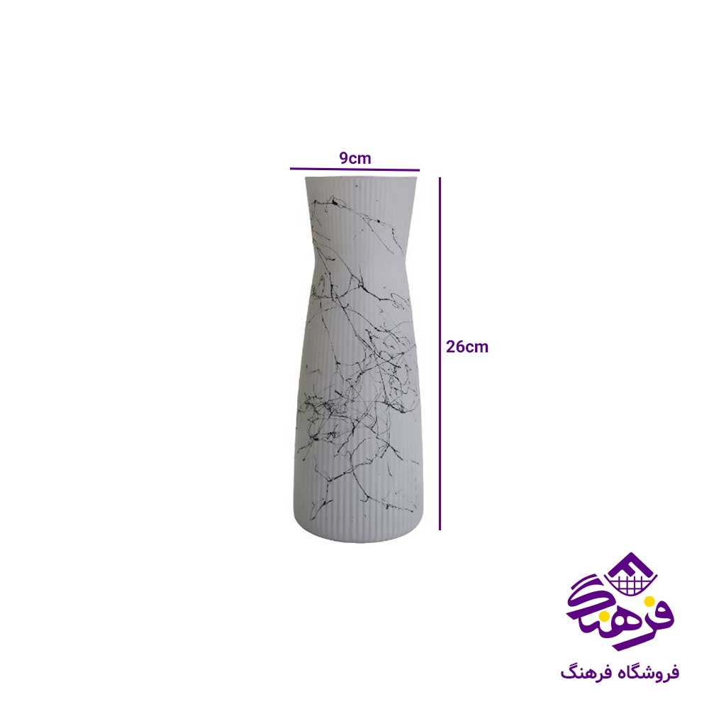 گلدان شیشه ای جام سازان مدل ایلار ماربل 
