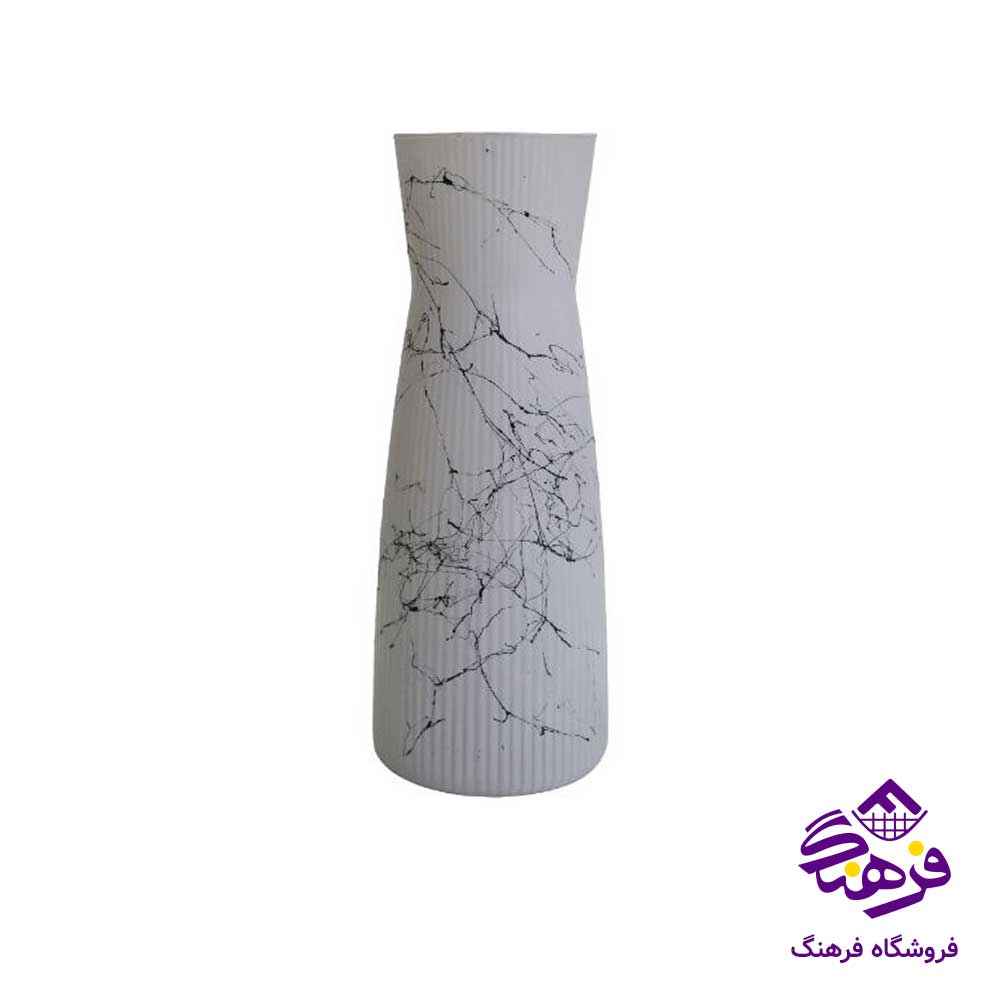 گلدان شیشه ای جام سازان مدل ایلار ماربل 