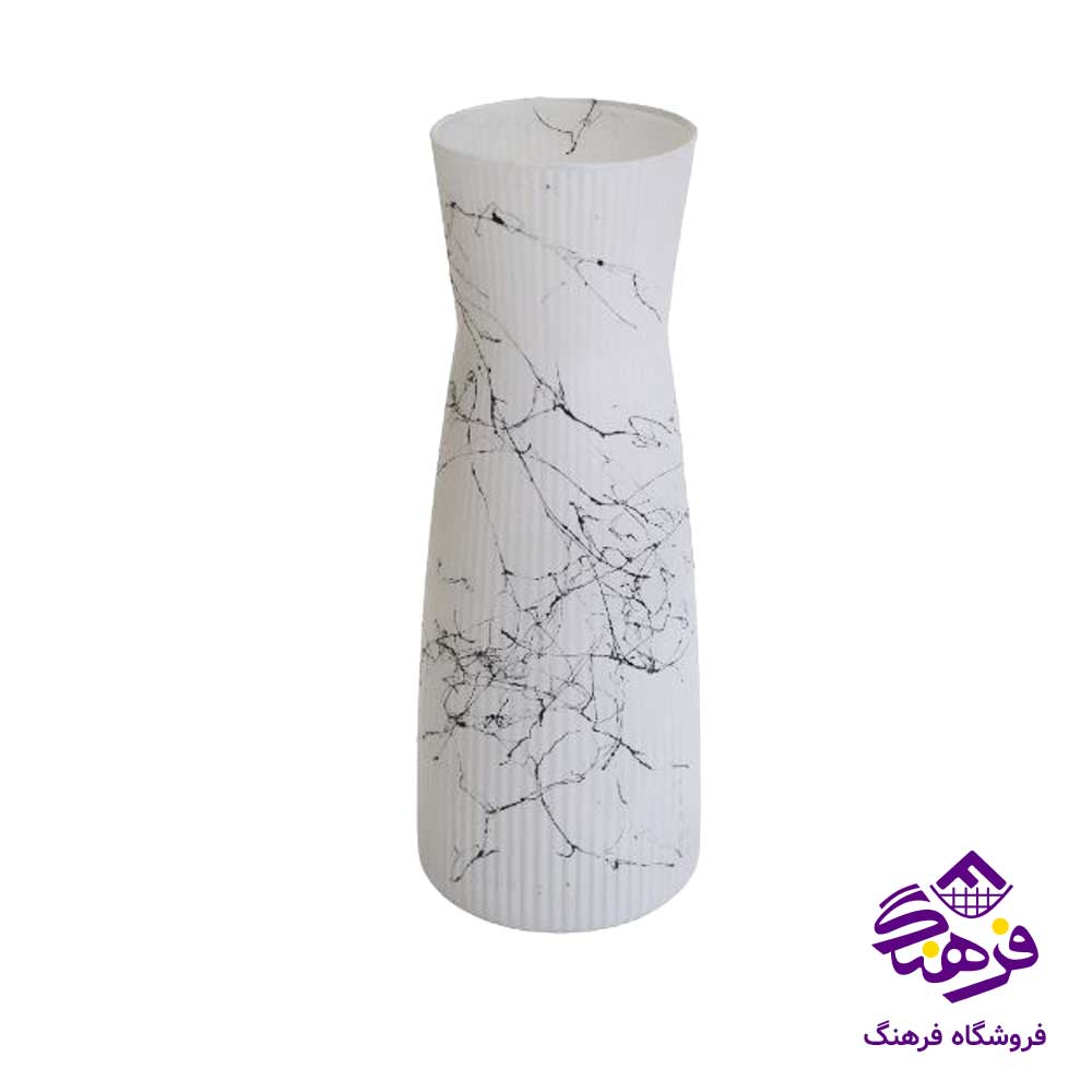 گلدان شیشه ای جام سازان مدل ایلار ماربل 