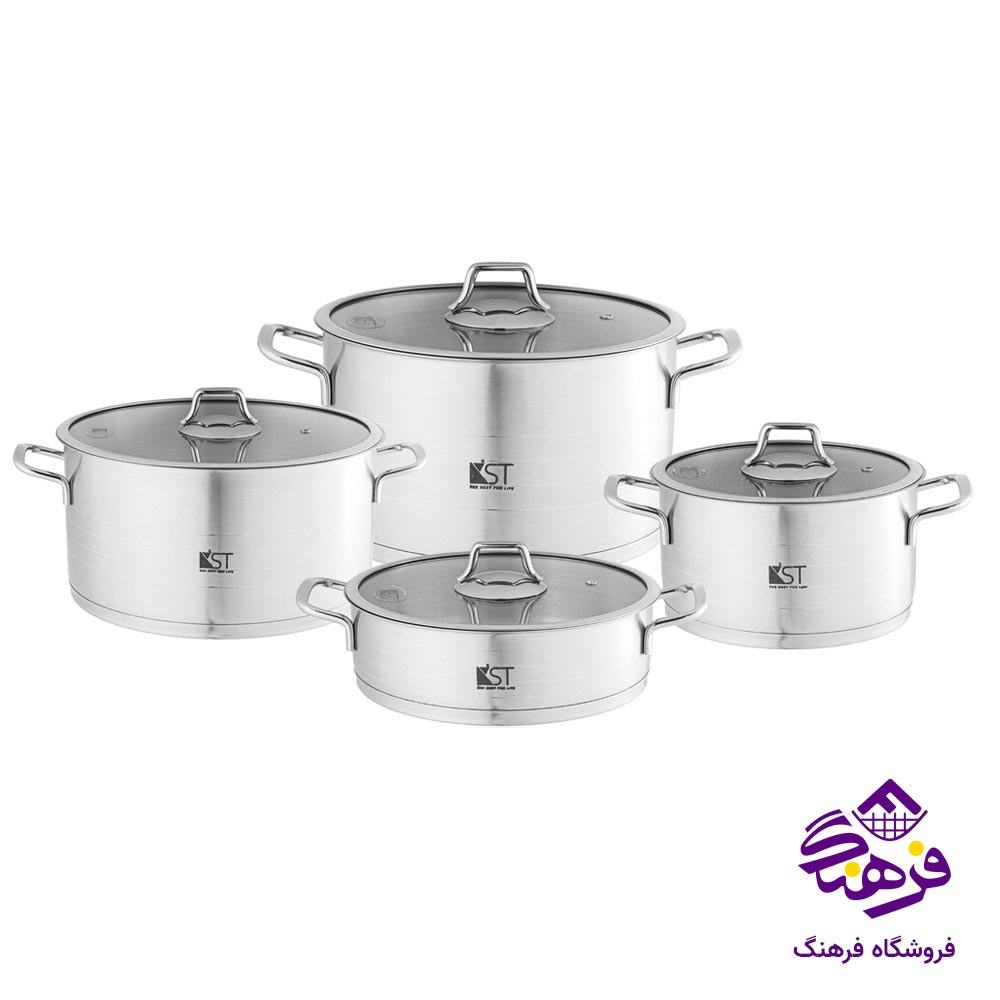 سرویس قابلمه استیل 8 پارچه KST 7210
