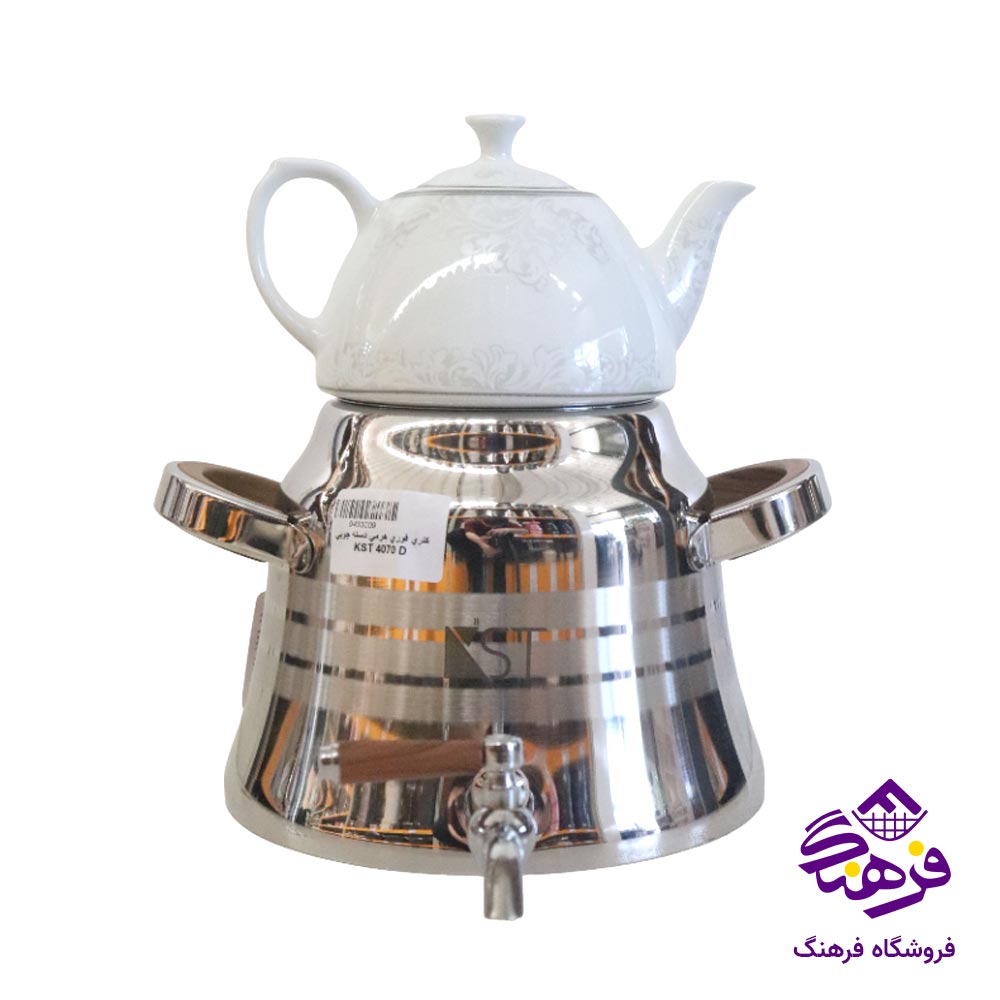 کتری قوری هرمی دسته چوبی KST 4070 D