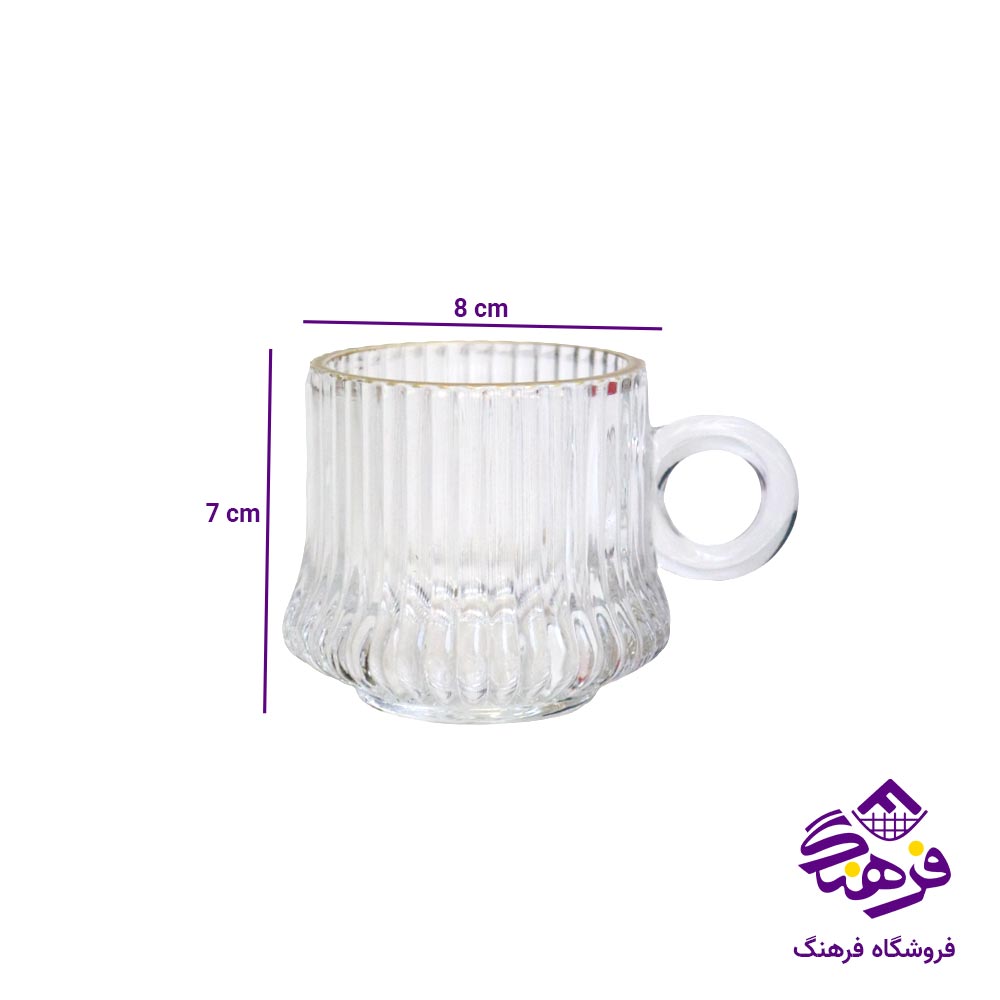 فنجان بلور بیمیکس مدل پریمو لب اکلیل (6 عددی)
