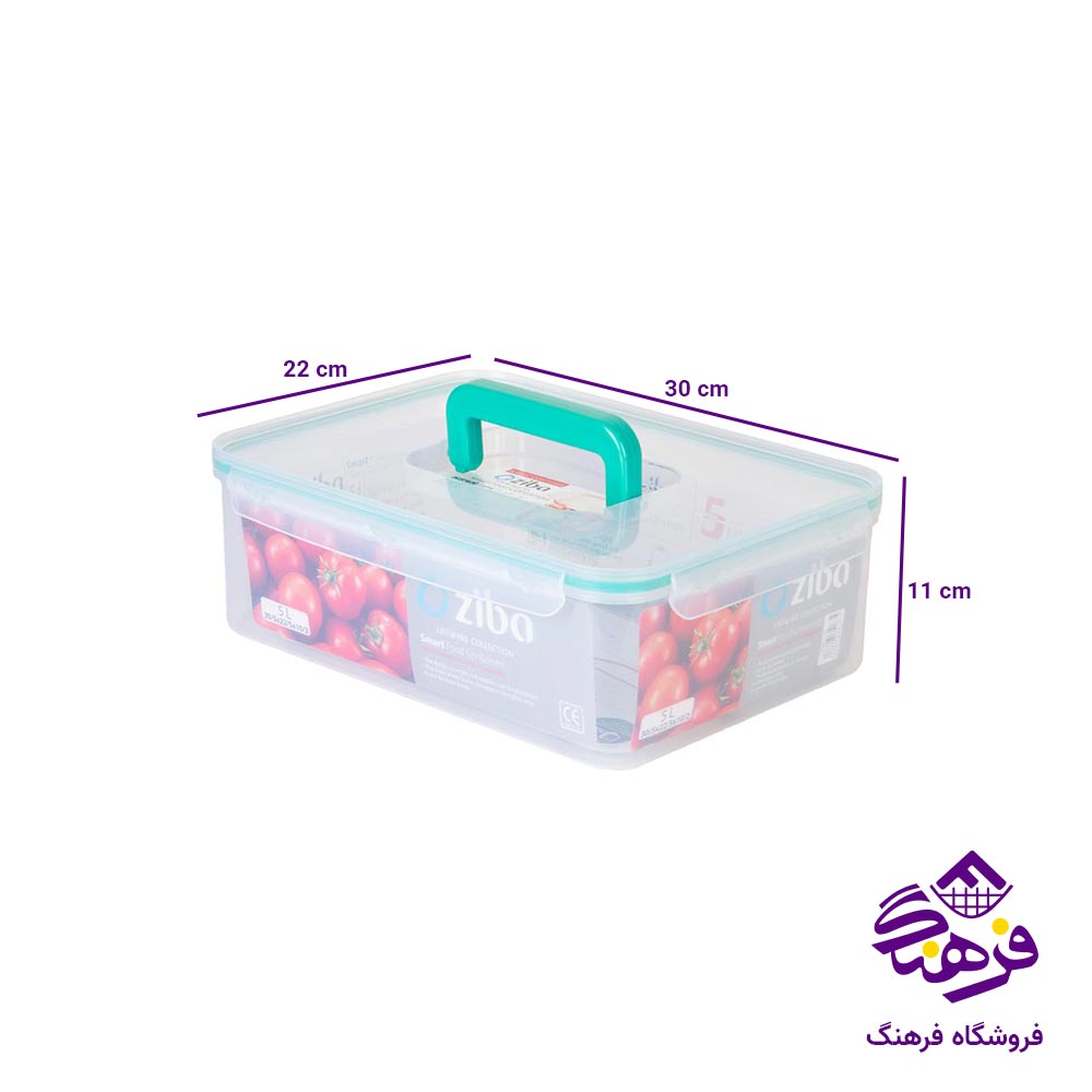 ظرف فریزری مستطیل 5 لیتر زیباسازان مدل هانی لند 35183
