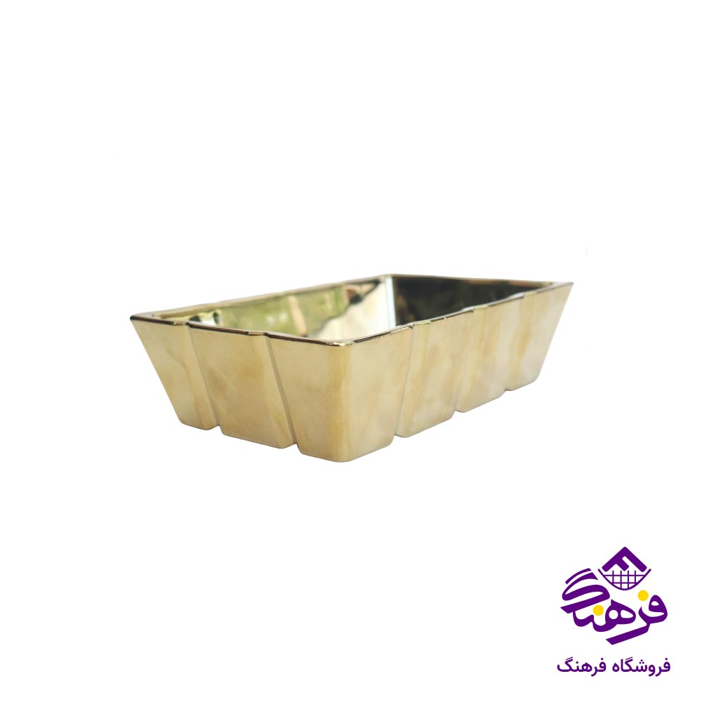 پیاله همه کاره بلور زنگان مدل تایتانیک طلایی 1227