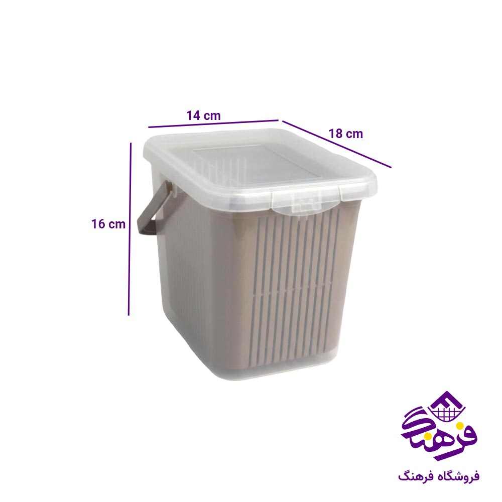 ظرف نگهدارنده ترشی با سبد هومکت سایز 2 کد 3995