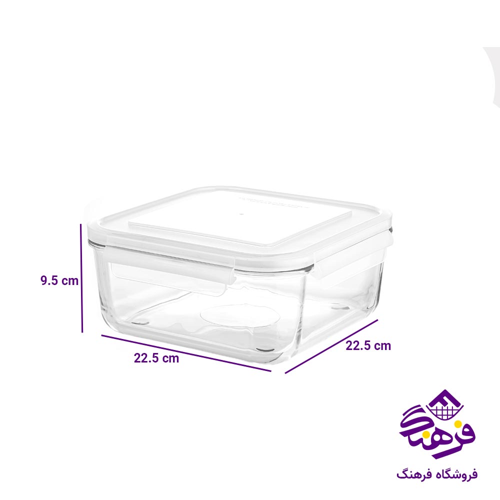 ست ظرف شیشه ای سرو و نگهداری لیمون 6 پارچه