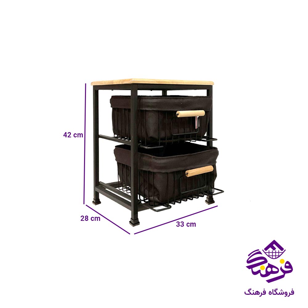سبد سیب زمینی و پیاز یونیک 2 طبقه کد 2976