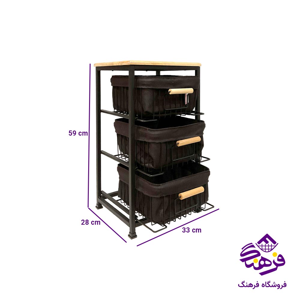 سبد سیب زمینی و پیاز یونیک 3 طبقه کد 2978
