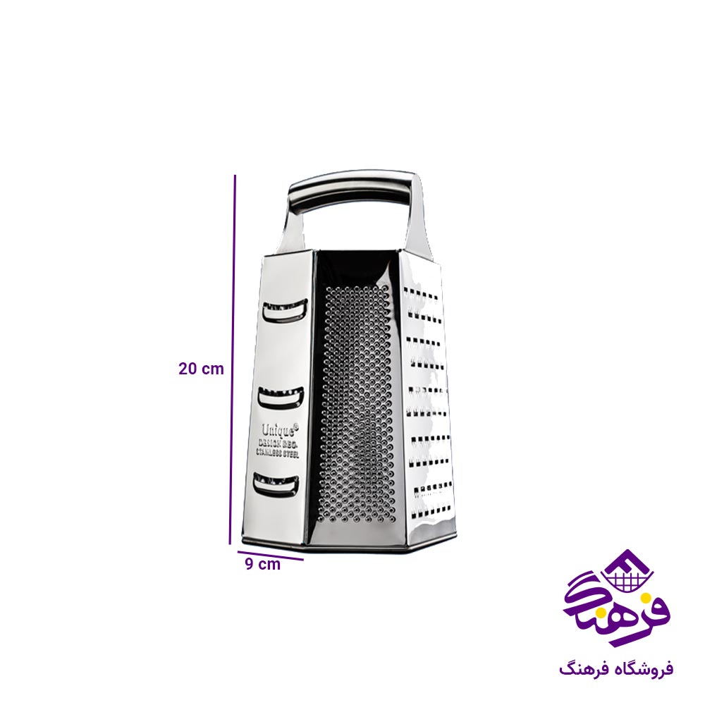 رنده یونیک مدل تمام استیل 6 گوش کوچک کد 2215