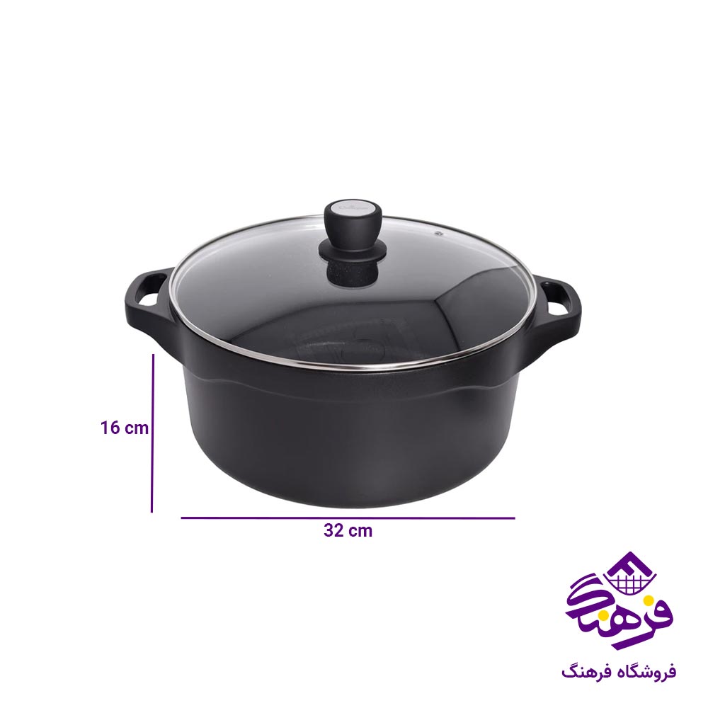قابلمه گرانیت یونیک دسته سیلیکون سایز 32 کد 8930
