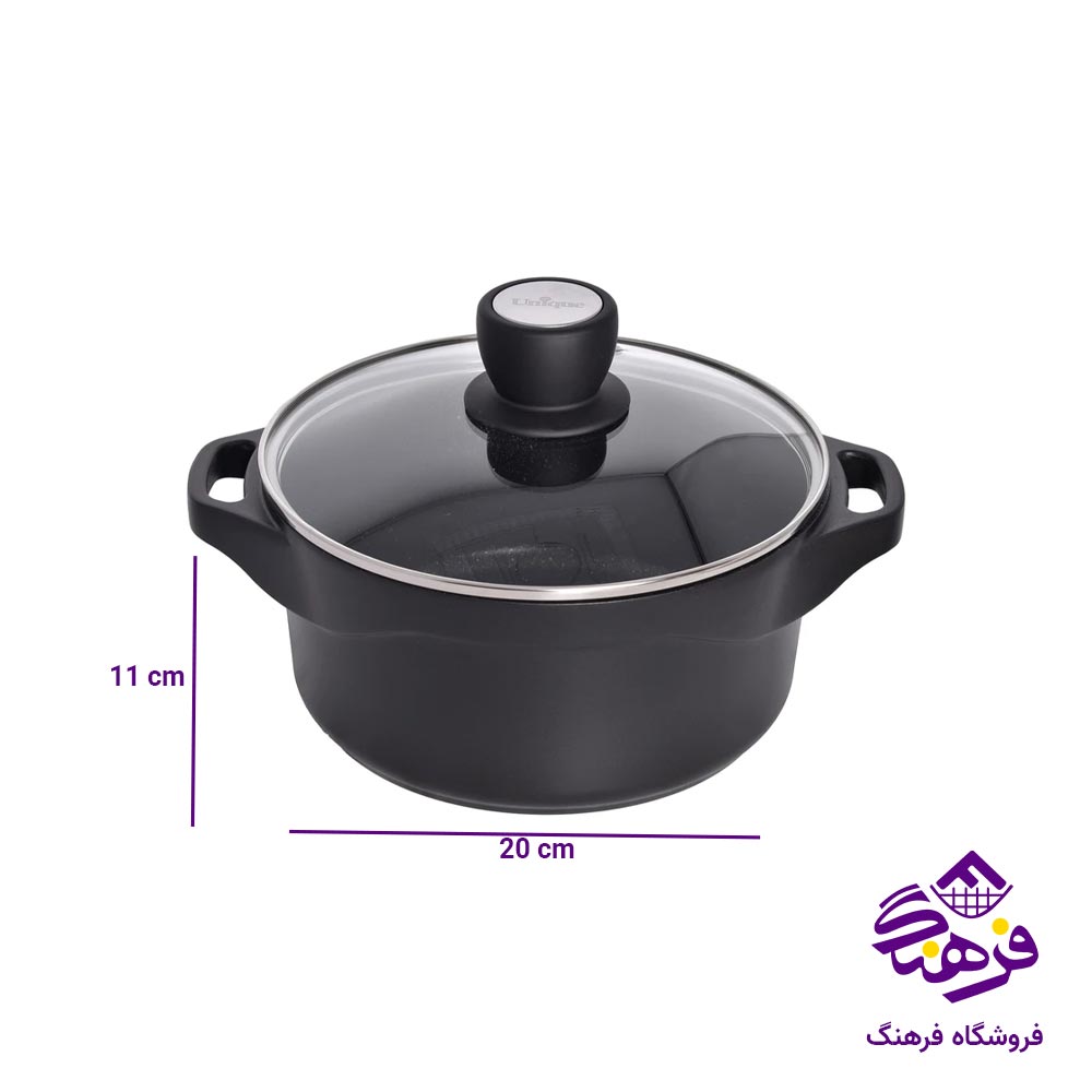 قابلمه گرانیت یونیک دسته سیلیکون سایز 20 کد 8924