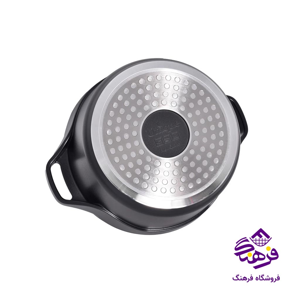 تابه گرانیت یونیک مدل هلیوس دسته سیلیکون سایز 28 کد 8932