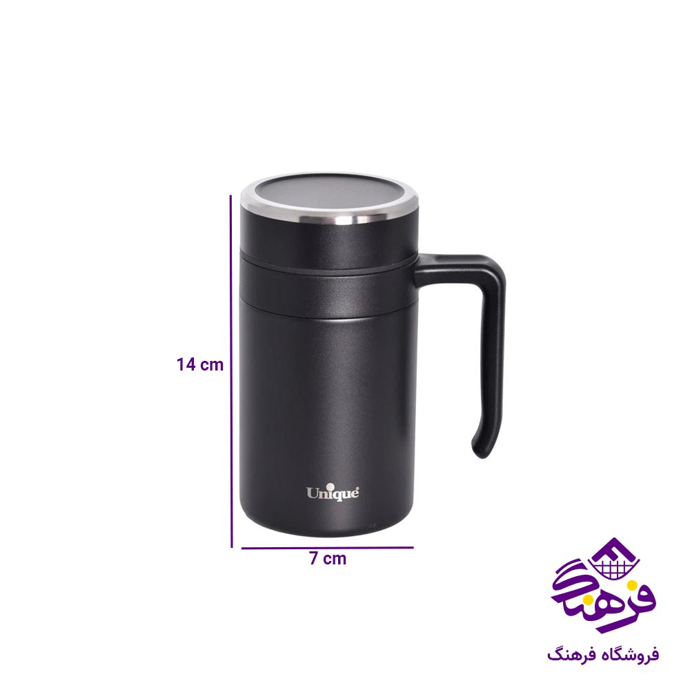 ماگ استیل یونیک دوجداره کد 1829