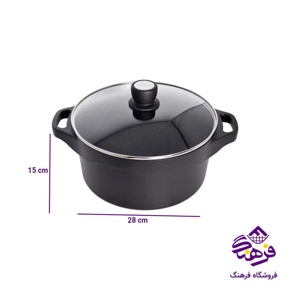 قابلمه گرانیت یونیک دسته سیلیکون سایز 28 کد 8928