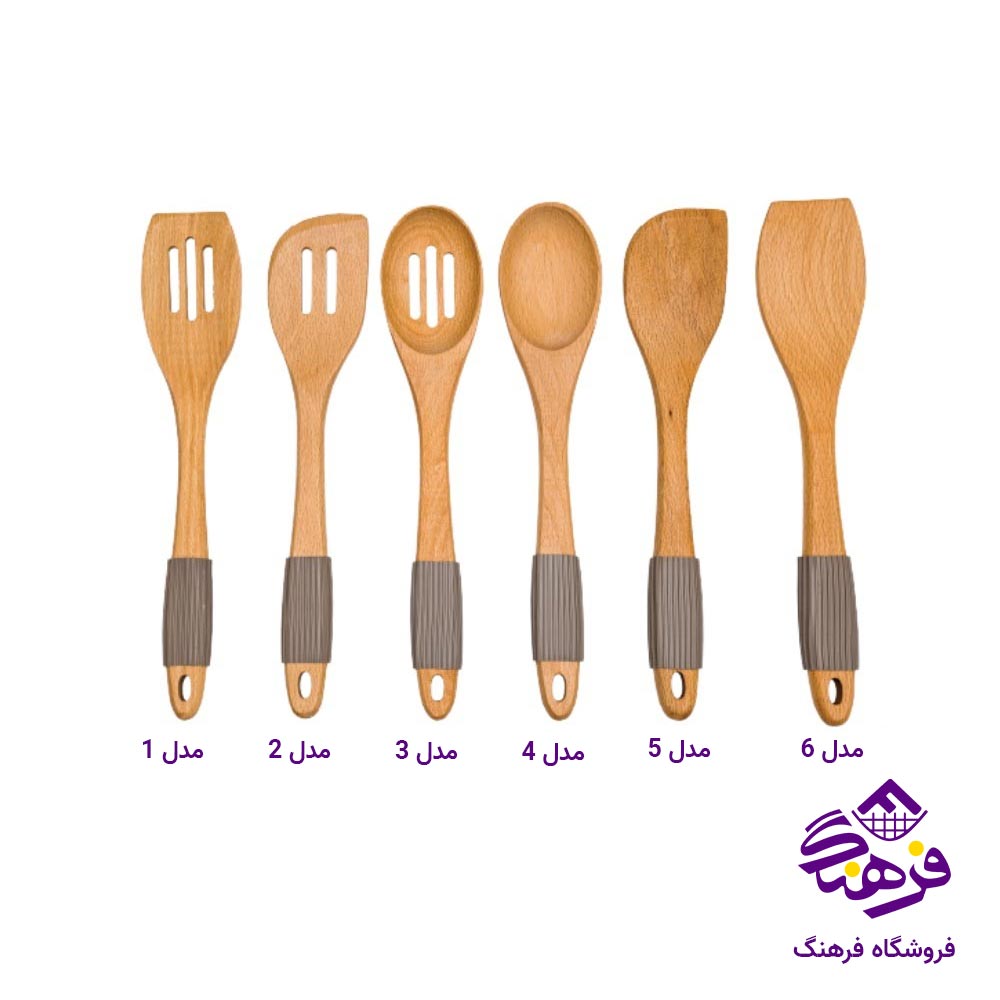 کفگیر ملاقه یونیک دسته چوبی 1110
