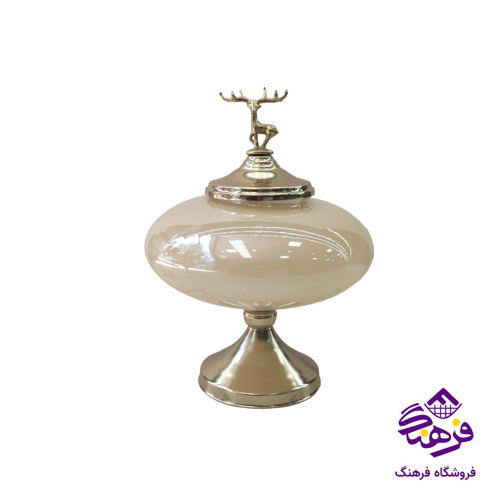 شکلات خوری جام سازان مدل عدسی کاراملی