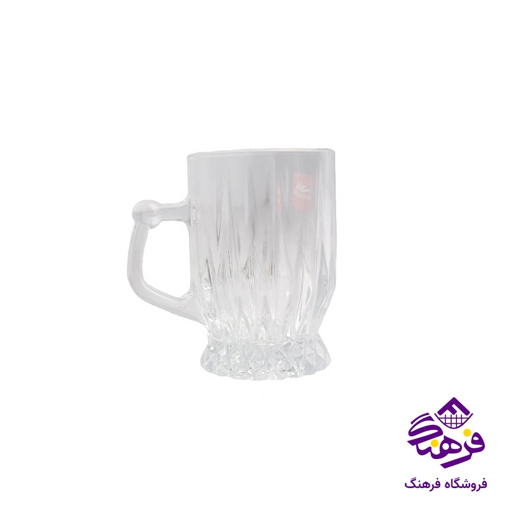 نیم لیوان بلور بیمیکس مدل البا دسته دار (6 عددی)