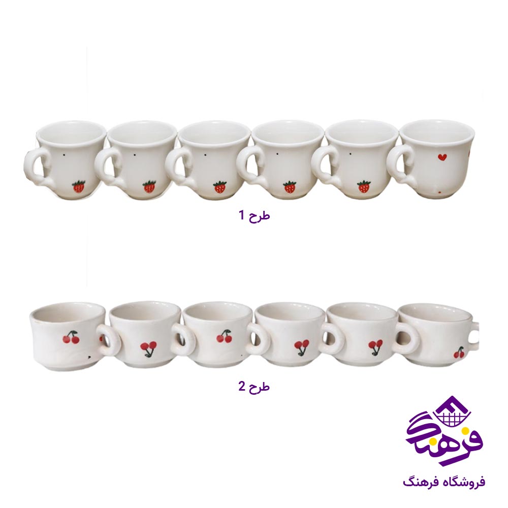 شات قهوه دل کادو بزرگ 6 عددی