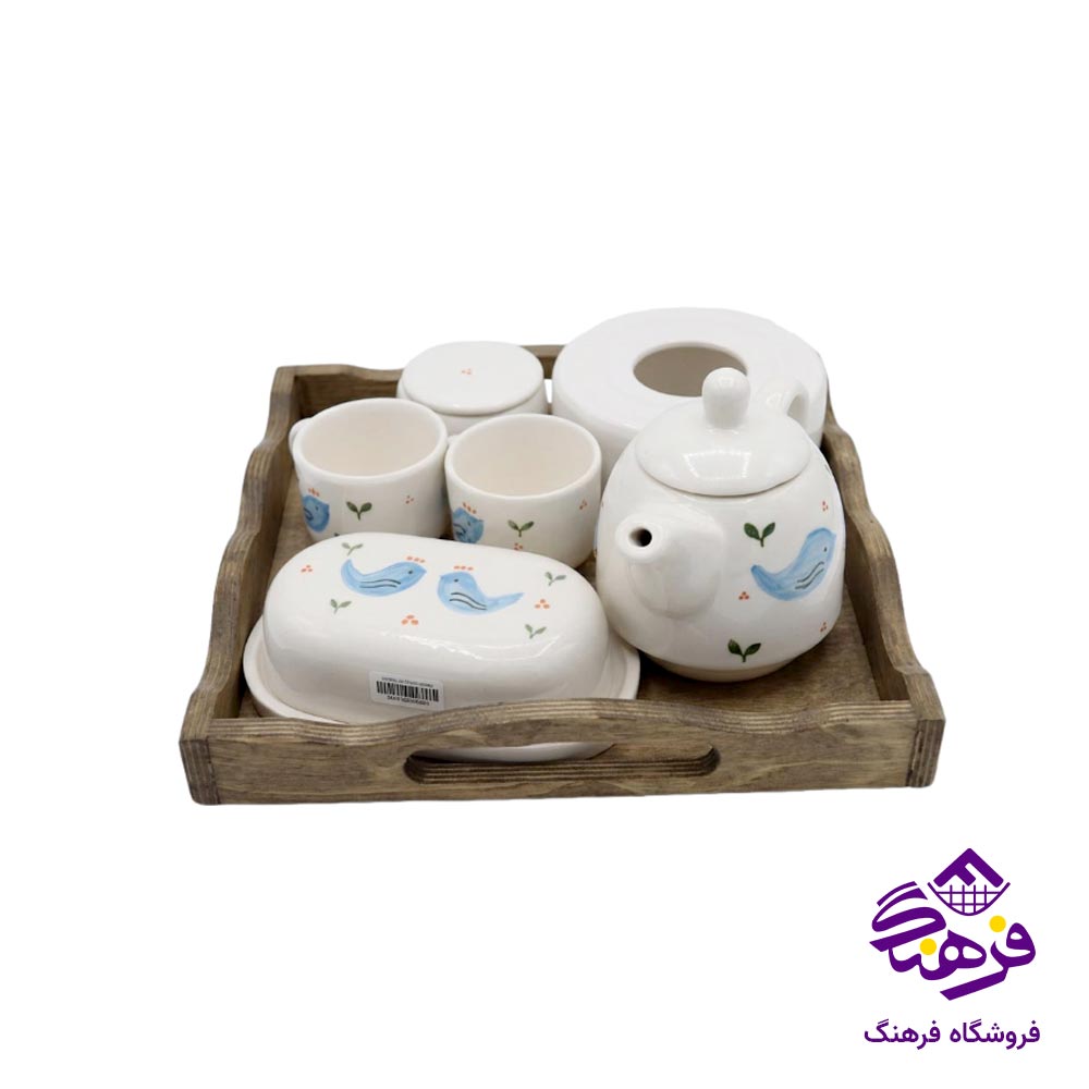 ست صبحانه دل کادو سینی دار