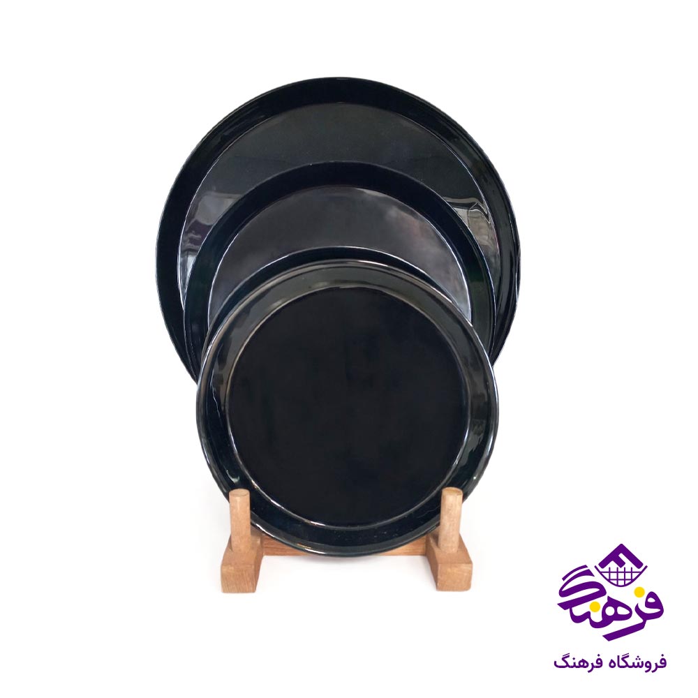 سرویس غذاخوری 26 پارچه گلدن اپال مدل استراکچر مشکی