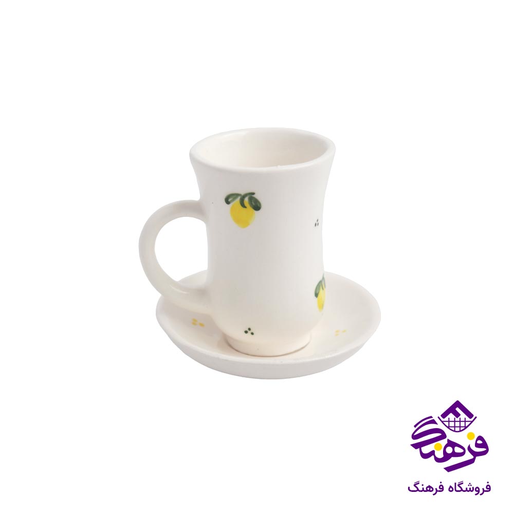 فنجان نعلبکی دل کادو کمر باریک