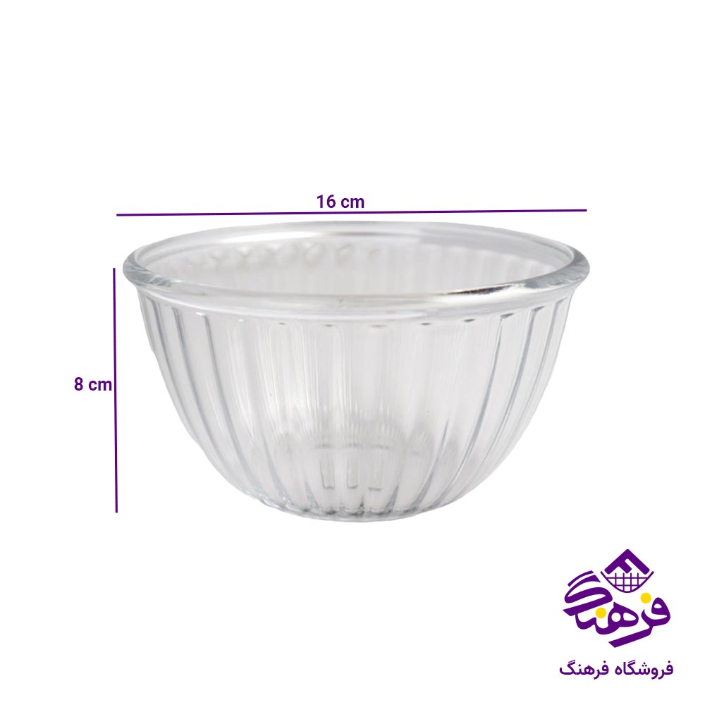 کاسه ابگوشت بلور اصفهان مدل لیما سایز 16 کد 212