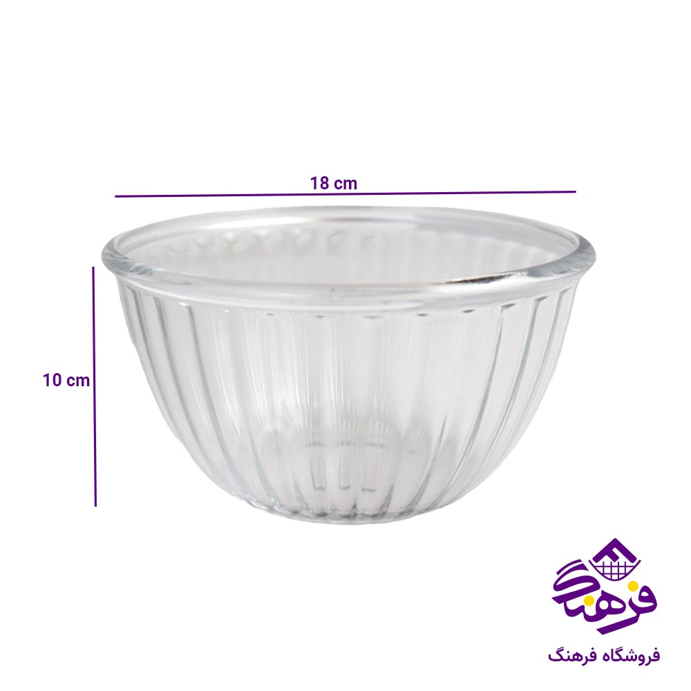 کاسه ابگوشت بلور اصفهان مدل لیما سایز 18 کد 213