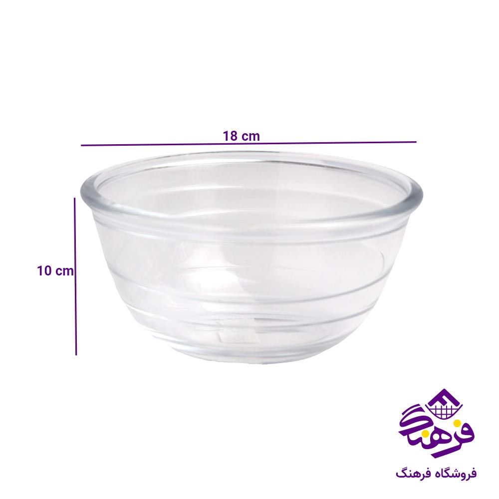 کاسه ابگوشت بلور اصفهان مدل لئو سایز 18 کد 223