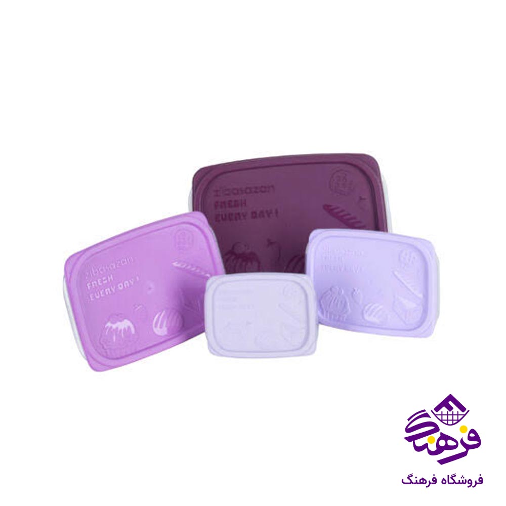 ست ظرف فریزری زیباسازان مدل کروسان 4 عددی 35236