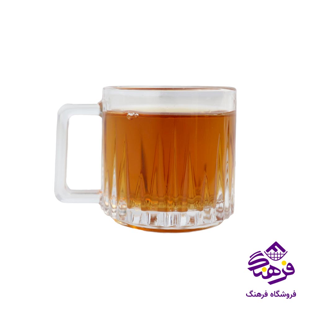 نیم لیوان بلور زنگان مدل دنیا دسته دار 1460 (6 عددی)