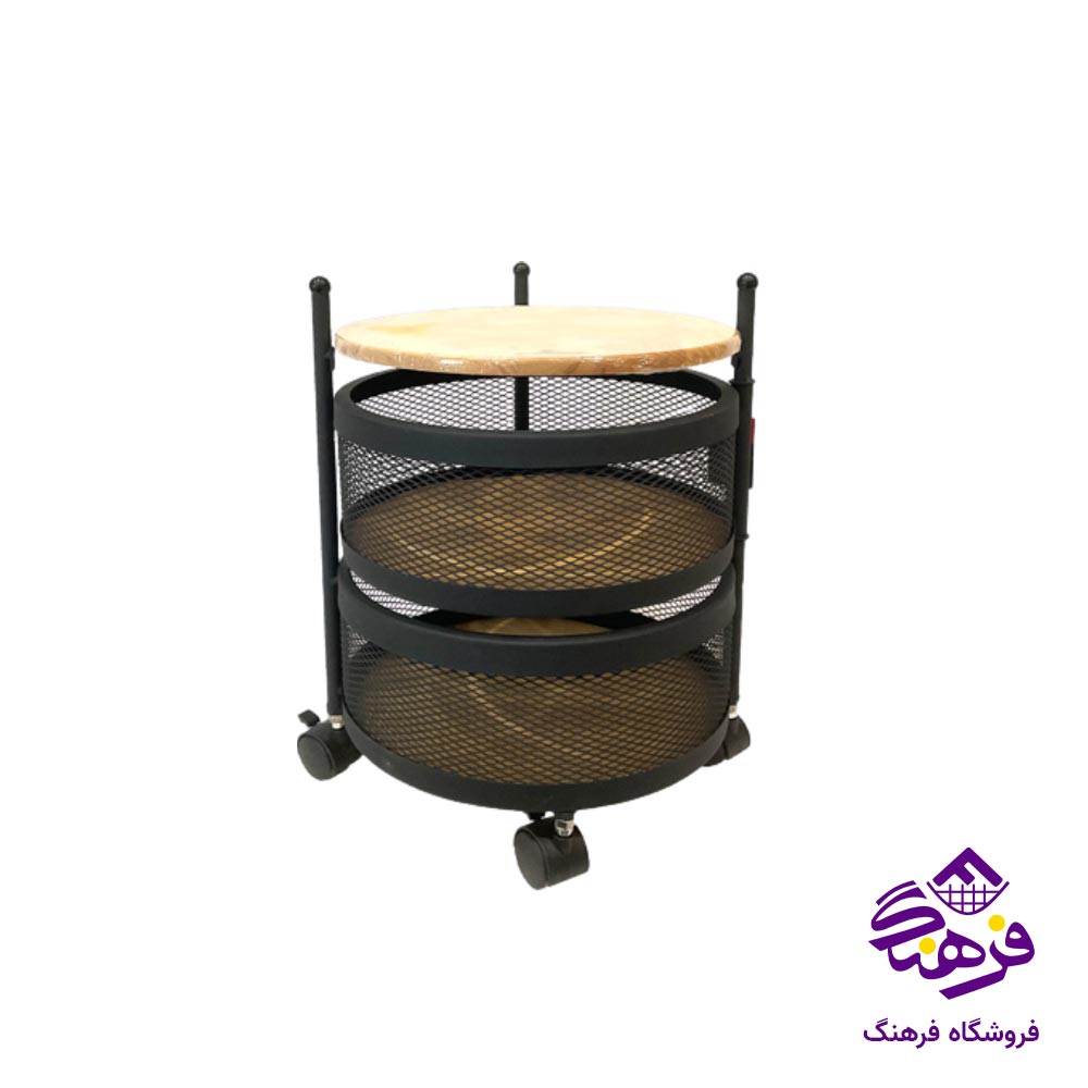 سبد سیب زمینی و پیاز یونیک مدل توری گرد 2 طبقه 2954