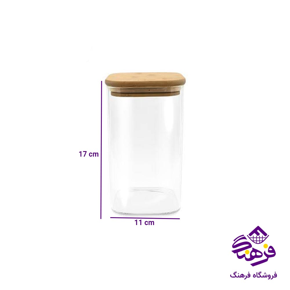 بانکه یونیک پیرکس درب بامبو مریع سایز 17 کد 1762
