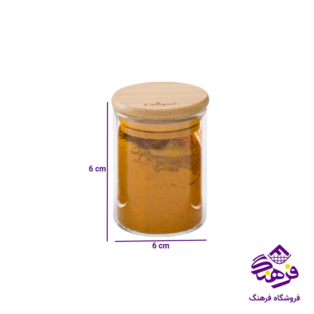 جا ادویه یونیک درب چوبی سایز 6 کد 1756
