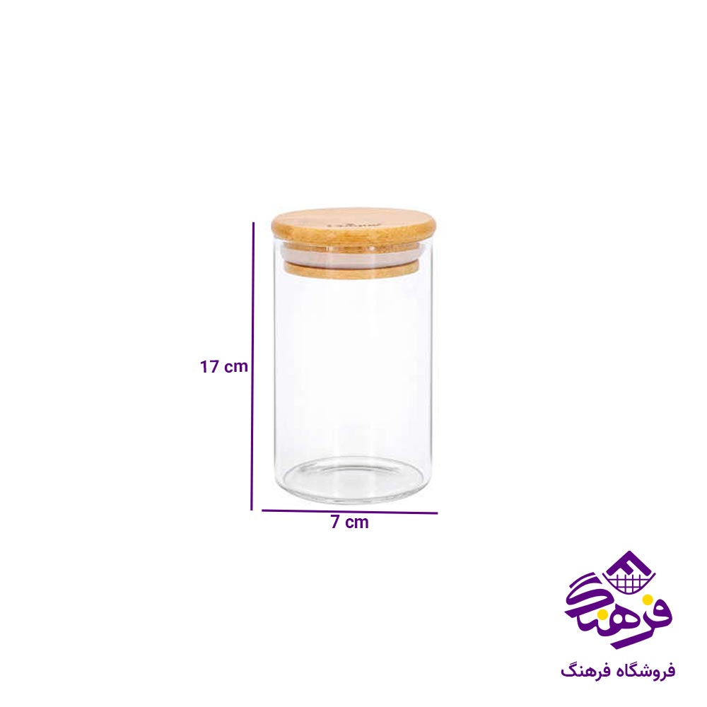 جا ادویه یونیک درب بامبو گرد سایز 12 کد 1751