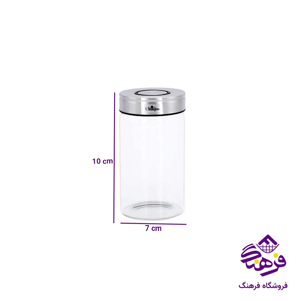 بانکه پیرکس یونیک درب استیل سایز 10 کد 1707