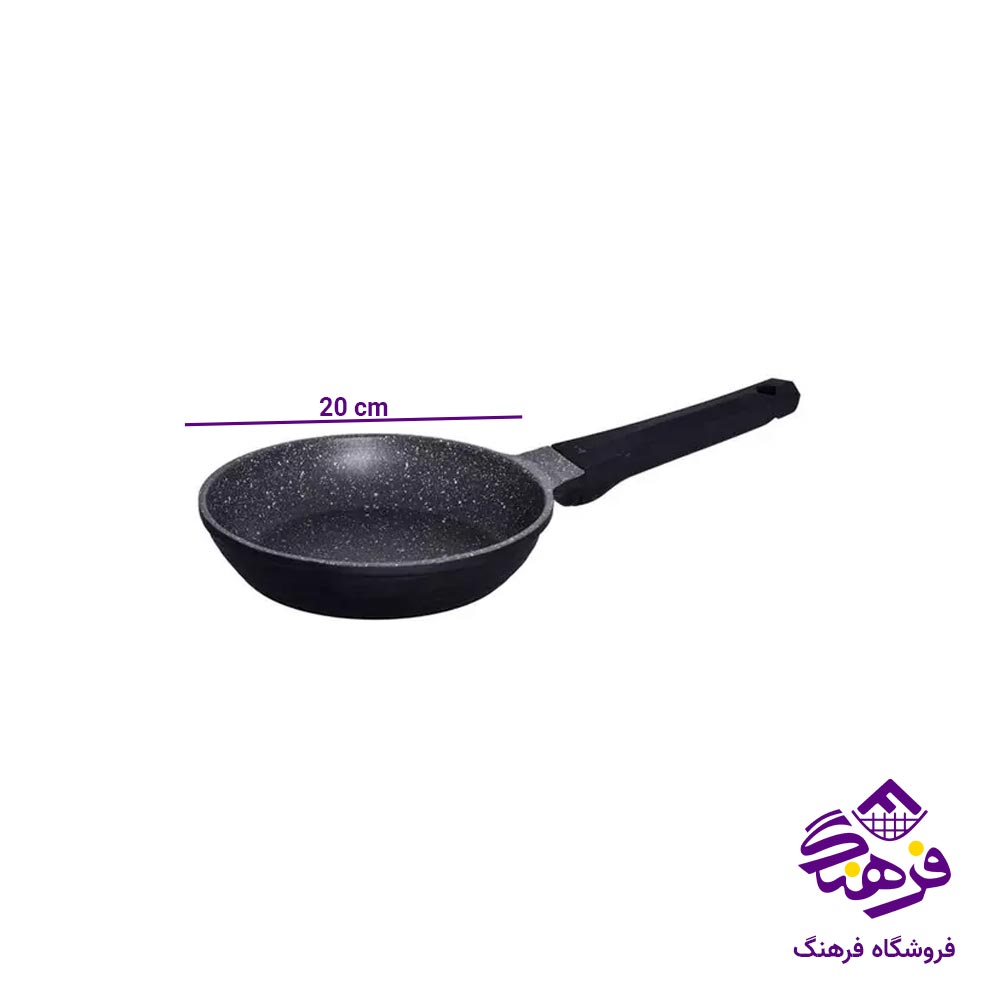 ماهیتابه تک دست یونیک مشکی سایز 20 کد 8900