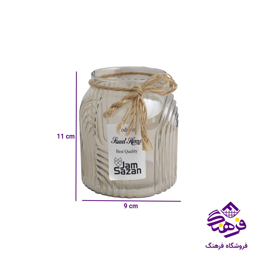 گلدان جام سازان مدل مینیمال کنف سه تیکه