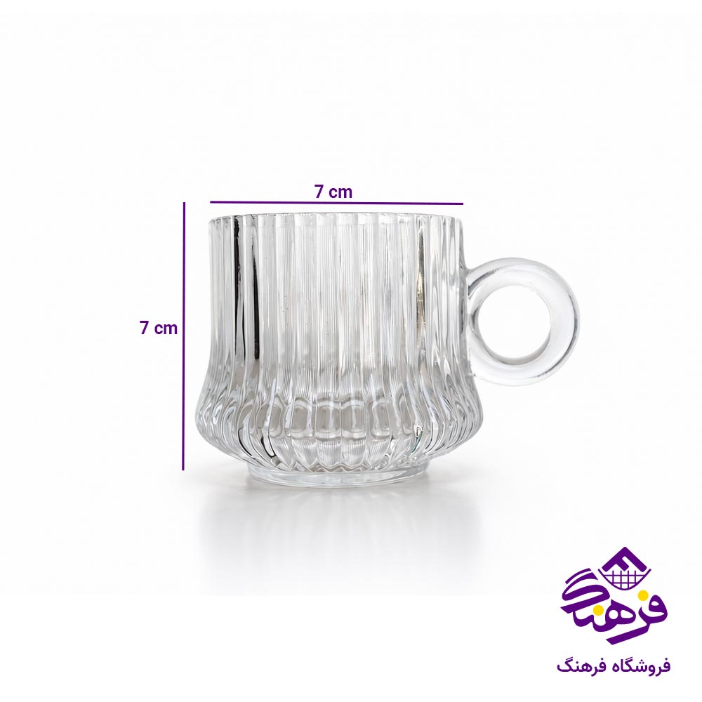 فنجان نعلبکی بلور بیمیکس مدل پریمو (6 عددی)