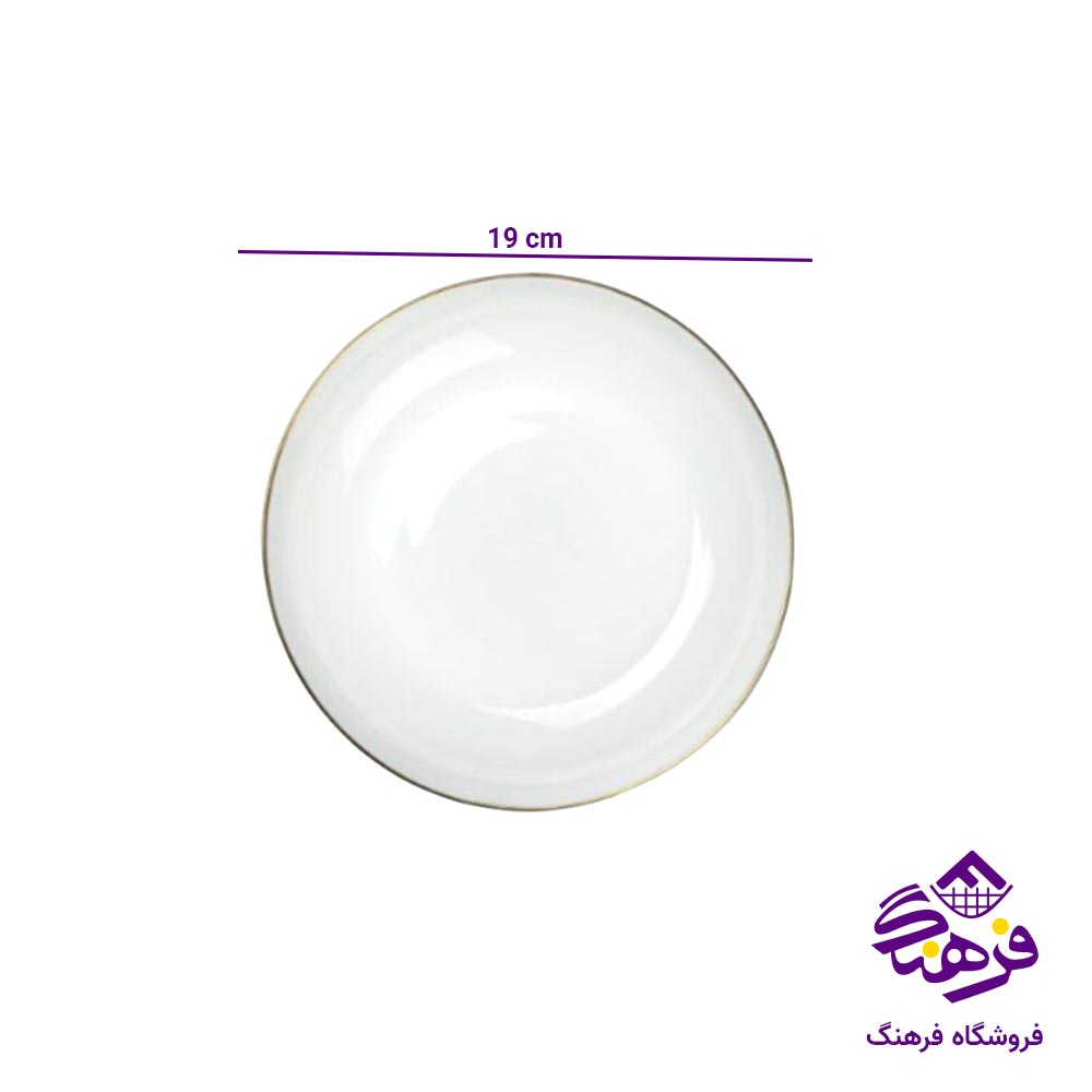 پیش دستی گلدن اپال لب طلا گرد (6 عددی)