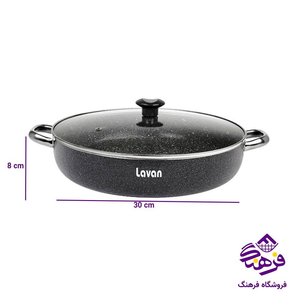 تابه لاوان مدل تیتان دو دسته سایز 30 