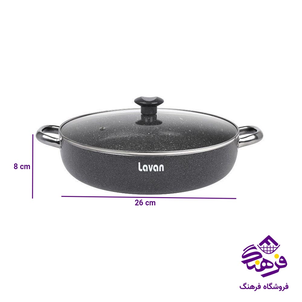 تابه لاوان مدل تیتان دو دسته سایز 24