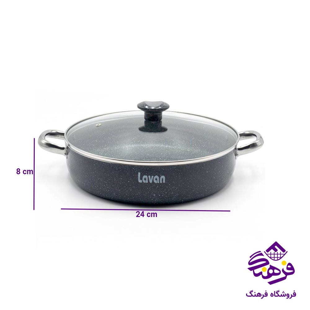 تابه لاوان مدل تیتان دو دسته سایز 24