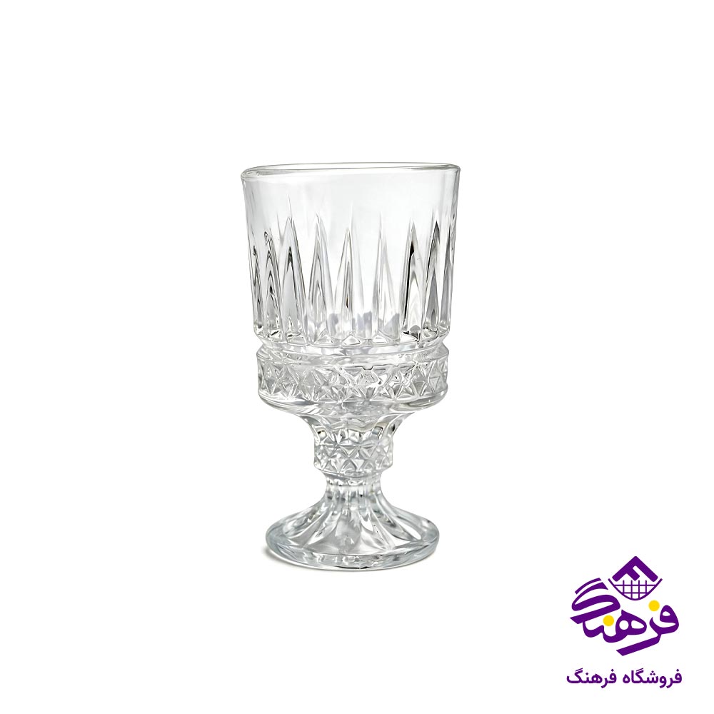 نیم شات بلور کاوه مدل اسلو پایه دار (6 عددی)